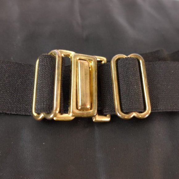 Cummerbund Mens Gray White Tuxedo Belt OS Paisley Elastic Pleated‎ Gold Buckle - Picture 8 of 10